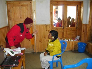 Parsuram hears every word about caring for his hearing aid.