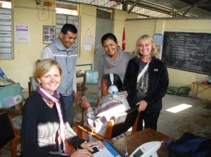 The crew at Sanku village