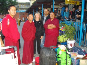 Khenrab, Sangye and Tsundu watch over our gear with Sue and Keshab.