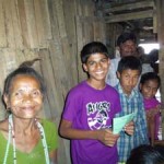 The cheerful queue at Teku Ear Camp