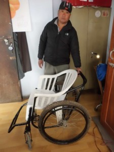 Wheeled wheel chair